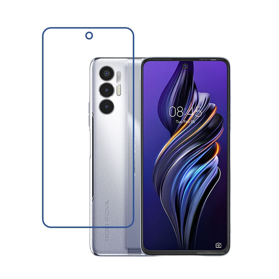 DVTECH� 9H Crystal Clear unbreakable Front Screen Protector for Tecno Pova 3 (Not a Tempered glass) (B0B2LT4C3Q) Amazon Price History, Amazon Price Tracker