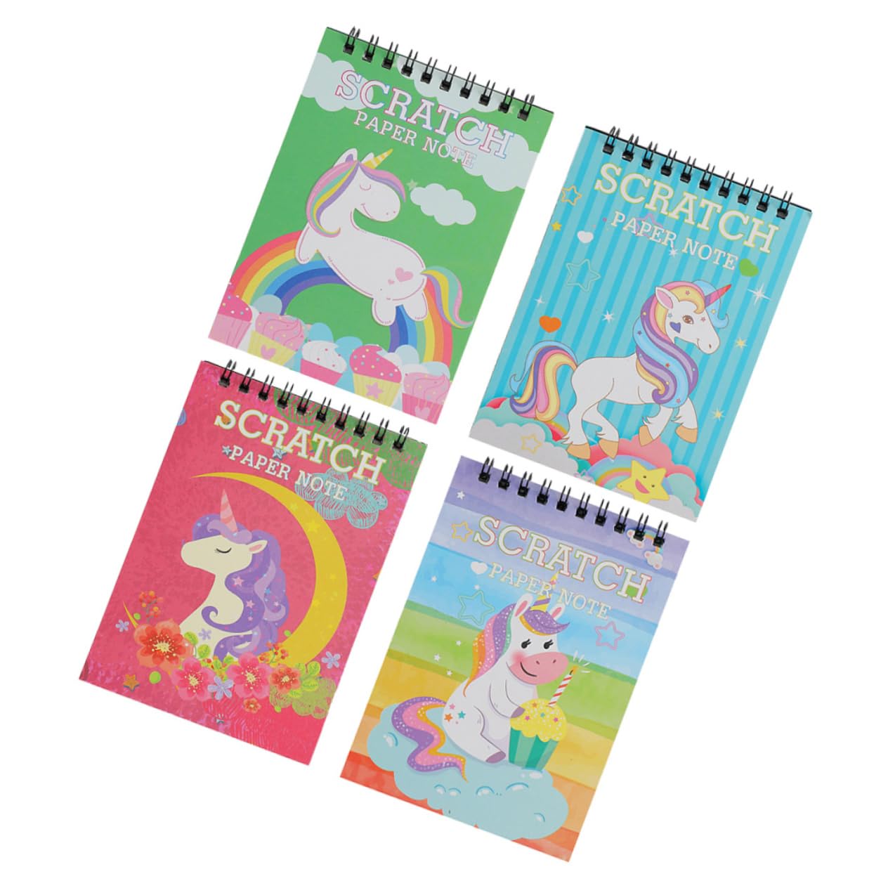 Uonlytech 4 Sätze Scratch Bilderbuch Für Kinderspielzeug Kinderhandwerk Hoch Notizbuch Zeichnen Kratzen Kleiner Zeichenblock Partytütenfüller Beachten Sie Pads Bunt Papier 4 Stück * 4