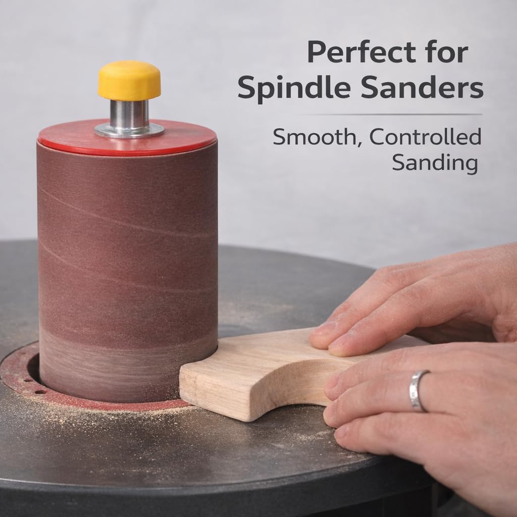 Dark Stone Sanding Sleeves for Oscillating Spindle Sander, Aluminum Oxide, 6-Pack (3, Inches, 100)