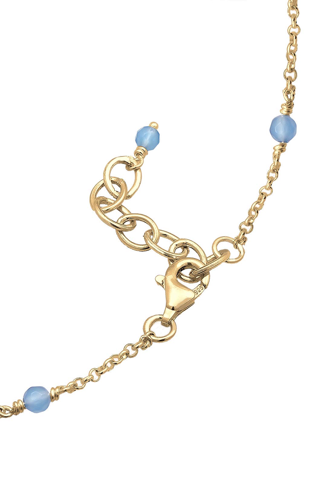 Elli Fußschmuck Damen Fußkettchen Strand Meer Kugel Blau