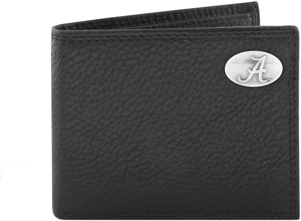 ZEP-PRO NCAA Alabama Crimson Tide Pebble Grain Leather Bifold Concho Wallet