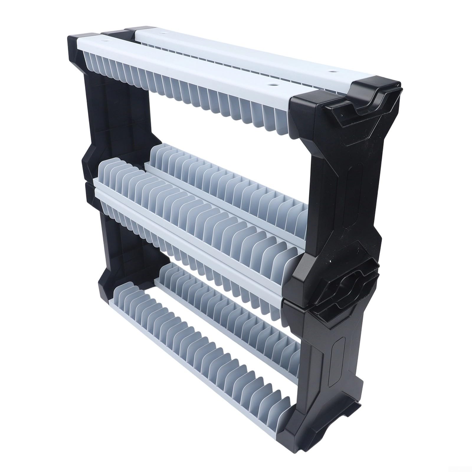 Soporte de almacenamiento para discos de videojuegos con organizador de controlador para 46 discos en dormitorio, sala de estar, sala de juegos (doble capa)