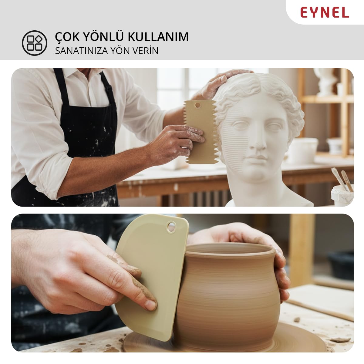 3’lü Hamur Pasta Kesici Kazıyıcı Dilimleyici Şekillendirici Plastik Aparat (Asortili)