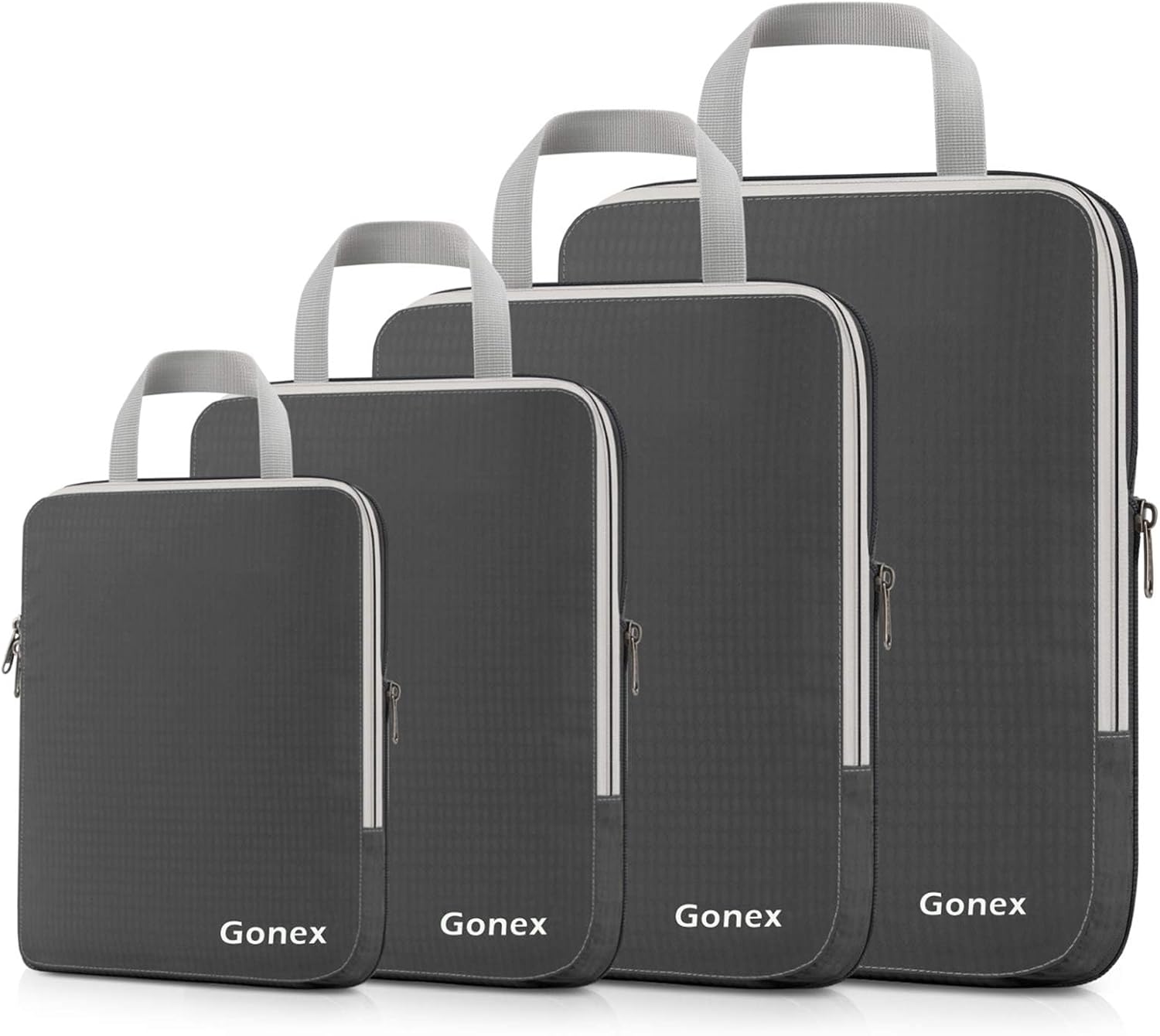 Gonex Compression Packing Cubes, 3pcs/4pcs Expandable Storage Travel Luggage Bags Organizers Gonex Compression Packing Cubes, 3pcs/4pcs Expandable Storage Travel Luggage Bags Organizers