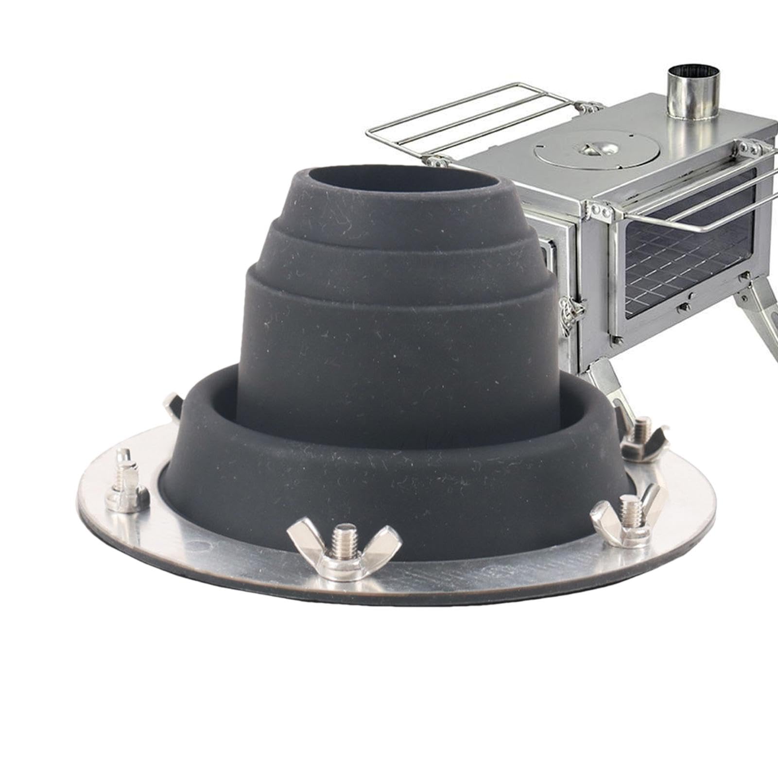 Gato para estufa, kit de tapajuntas para tubo de techo | Tapajuntas de tubo de silicona de alta temperatura,Horno de leña, chimenea, tienda de ventilación, chimenea intermitente, protección