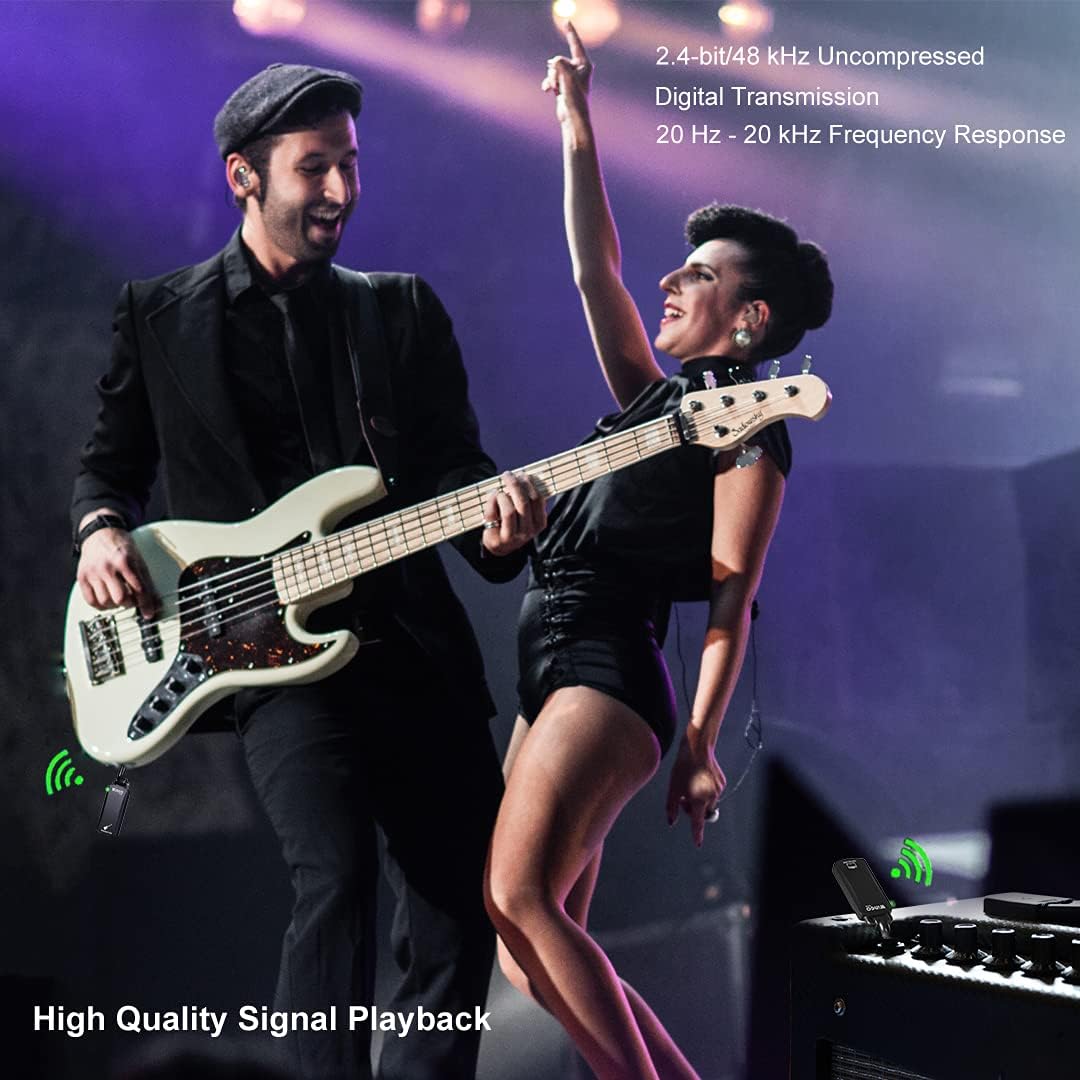 Flаѕh Dеаlѕ - 50% оƒƒ 5.8 GHz Wireless Guitar System - Rechargeable Electric Digital Audio Guitar System Transmitter Receiver Set for Electric Guitar Bass(USB Cable Included) by WINGO Frее Shірріng Ovеr $50 5.8 GHz Wireless Guitar System - Rechargeable Electric Digital Audio Guitar System Transmitter Receiver Set for Electric Guitar Bass(USB Cable Included) by WINGO