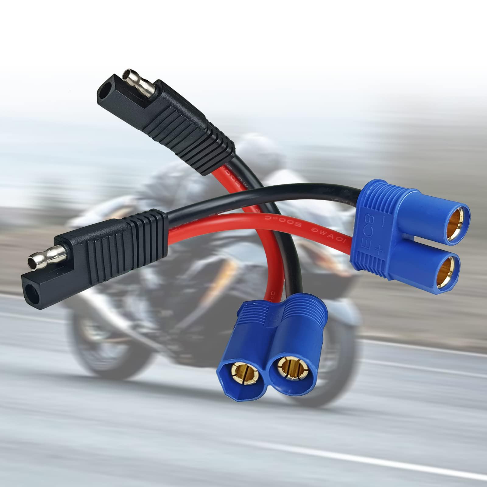 Amazon | 2個 10AWG EC8 - SAEケーブル、EC8メス/オスからSAEコネクタ