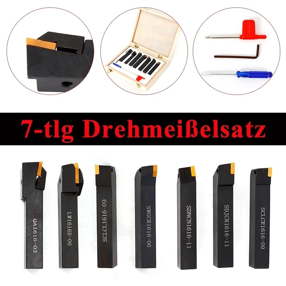 Zestaw narzędzi tokarskich 7-częściowy zestaw stali tokarskiej 16 mm stal tokarska zestaw noży tokarskich do tokarki