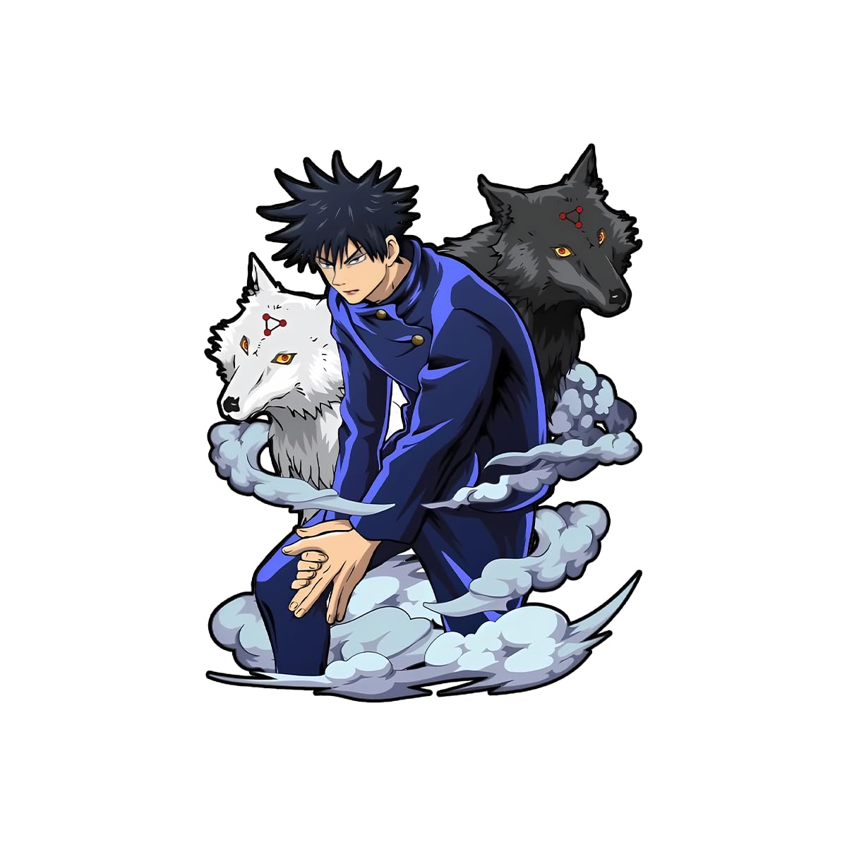 Jujutsu Kaisen Characters Peeker Decal Stickers for Cars Laptop Skateboard Wall Decor UV Resistant (Megumi)