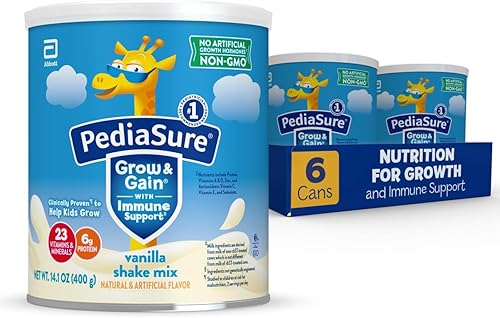 Miniatura 1 de PediaSure Grow  Gain - Polvo de mezcla de batido sin OMG y sin gluten batido nutricional para niños con proteínas probióticos DHA antioxidantes y
