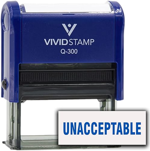 Miniatura 5 de Sello de goma de oficina autoentintado inaceptable (tinta roja) - Q-300
