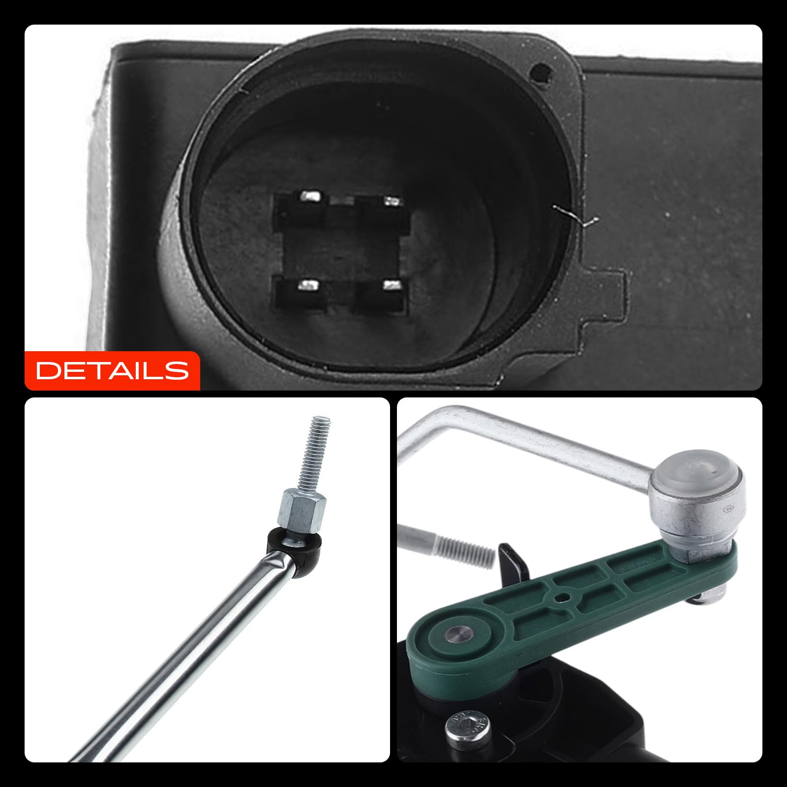 Frankberg Sensor de nivel de suspensión neumática delantero izquierdo | 4F0941285B; Compatible con: A6 Allroad 4FH, A6 4F2, A6 Avant 4F5