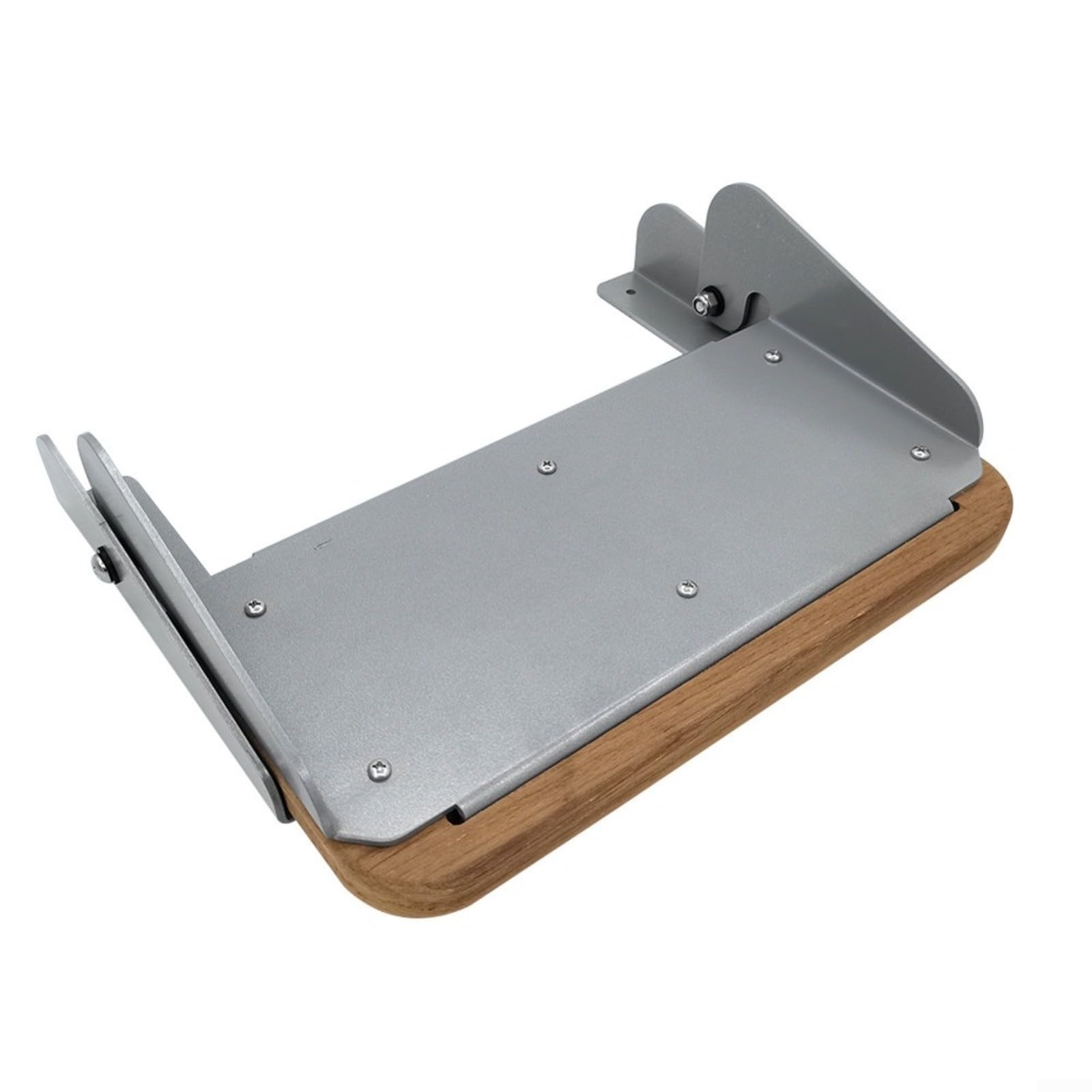 Plataforma plegable de aleación de aluminio con inserciones de madera de