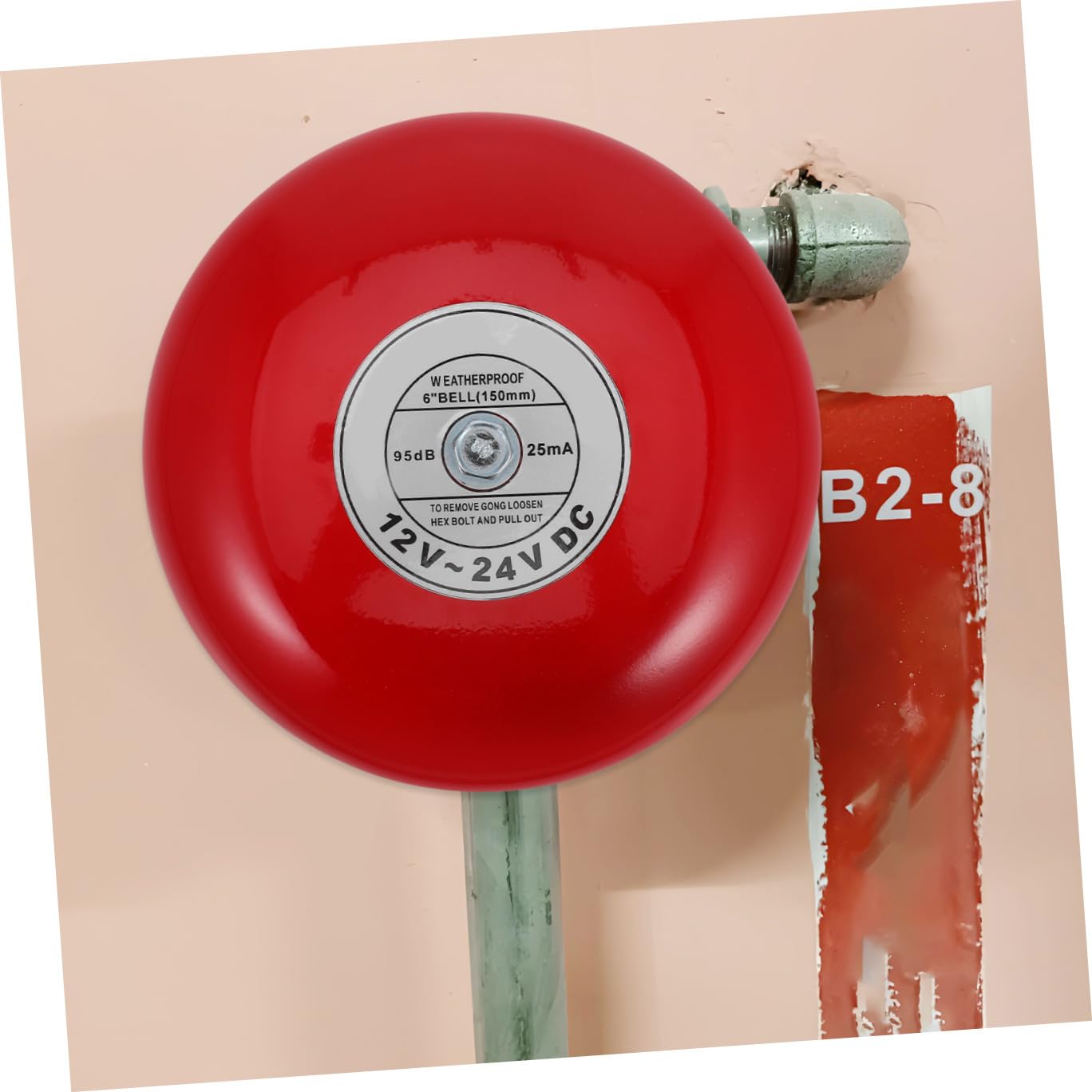 Sonnette D’Ascenseur Rouge en Plastique, Alarme Électrique Étanche | Installation Simple, Volume Élevé, Fiabilité Élevée, Usage Industriel et Scolaire