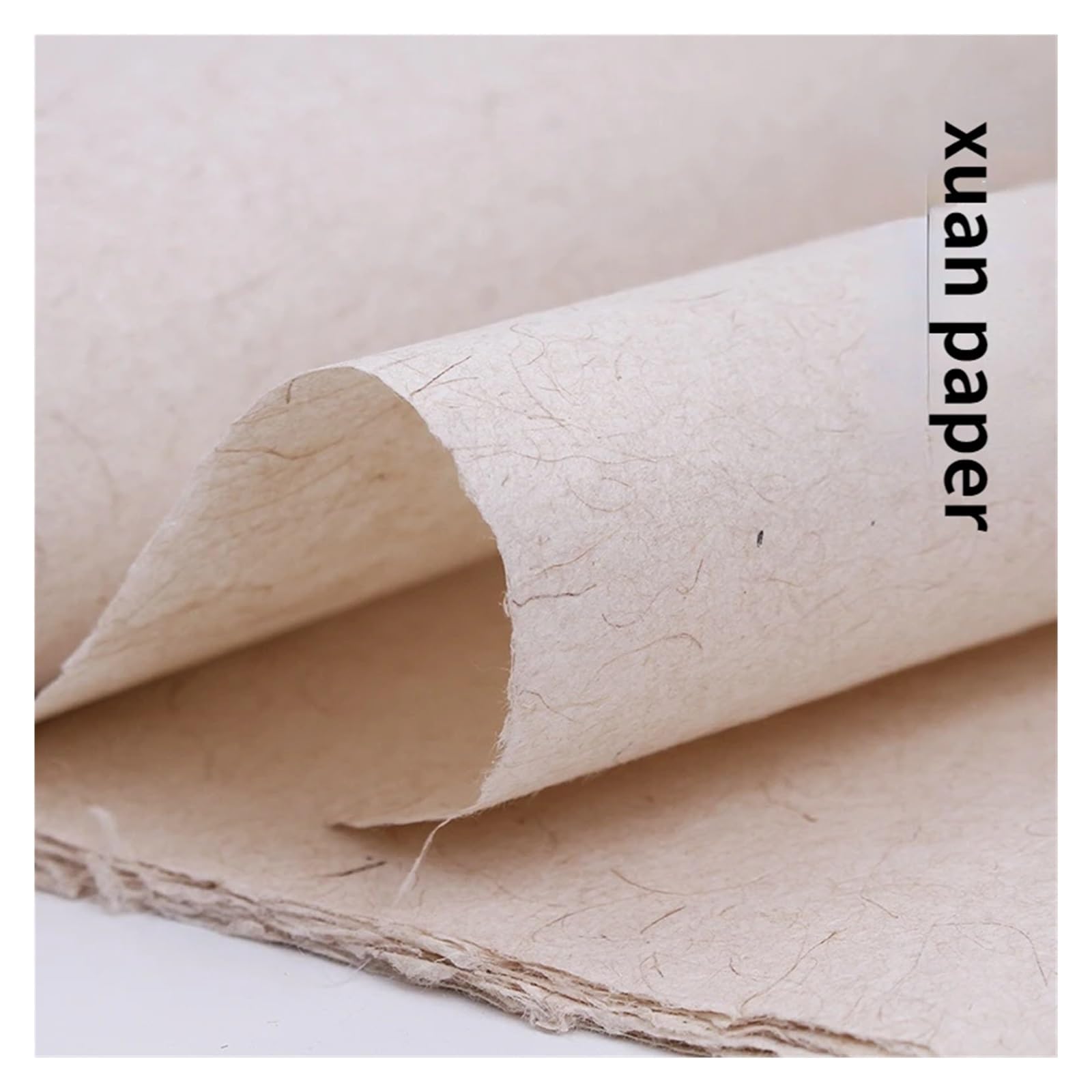 MIUYTRN Pół dojrzały papier Xuan Retro ręcznie robione naturalne rośliny włókno Papel Arroz chińskie malarstwo kaligrafia Papier papier morwowy cuicui(A4)