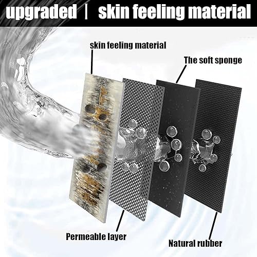 Miniatura 2 de ZHUZHISHAN Alfombra de baño, color gris y dorado, antideslizante, de secado rápido, súper absorbente, delgada, para debajo de la puerta, fácil de