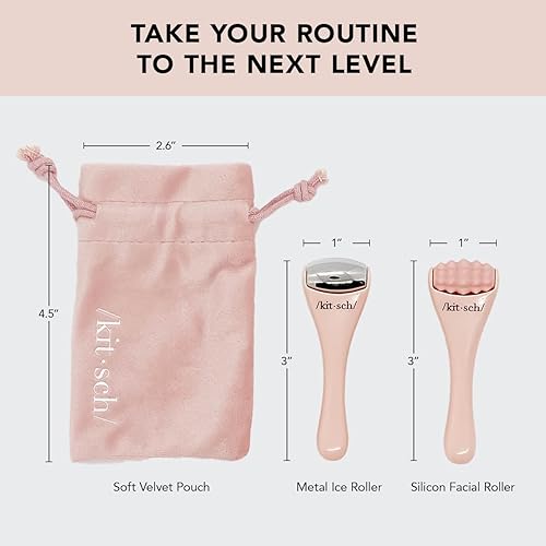 Miniatura 2 de Kitsch Mini rodillo de hielo y mini rodillo de cara y pinzas de pelo de cocodrilo con descuento