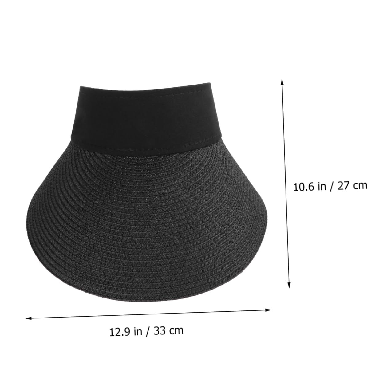 YSJNHX Sombrero para el Sol para niños y niñas, diseño vacío Creativo y liviano, Gorra Negra de ala Ancha para Exteriores para Actividades de niños y niñas