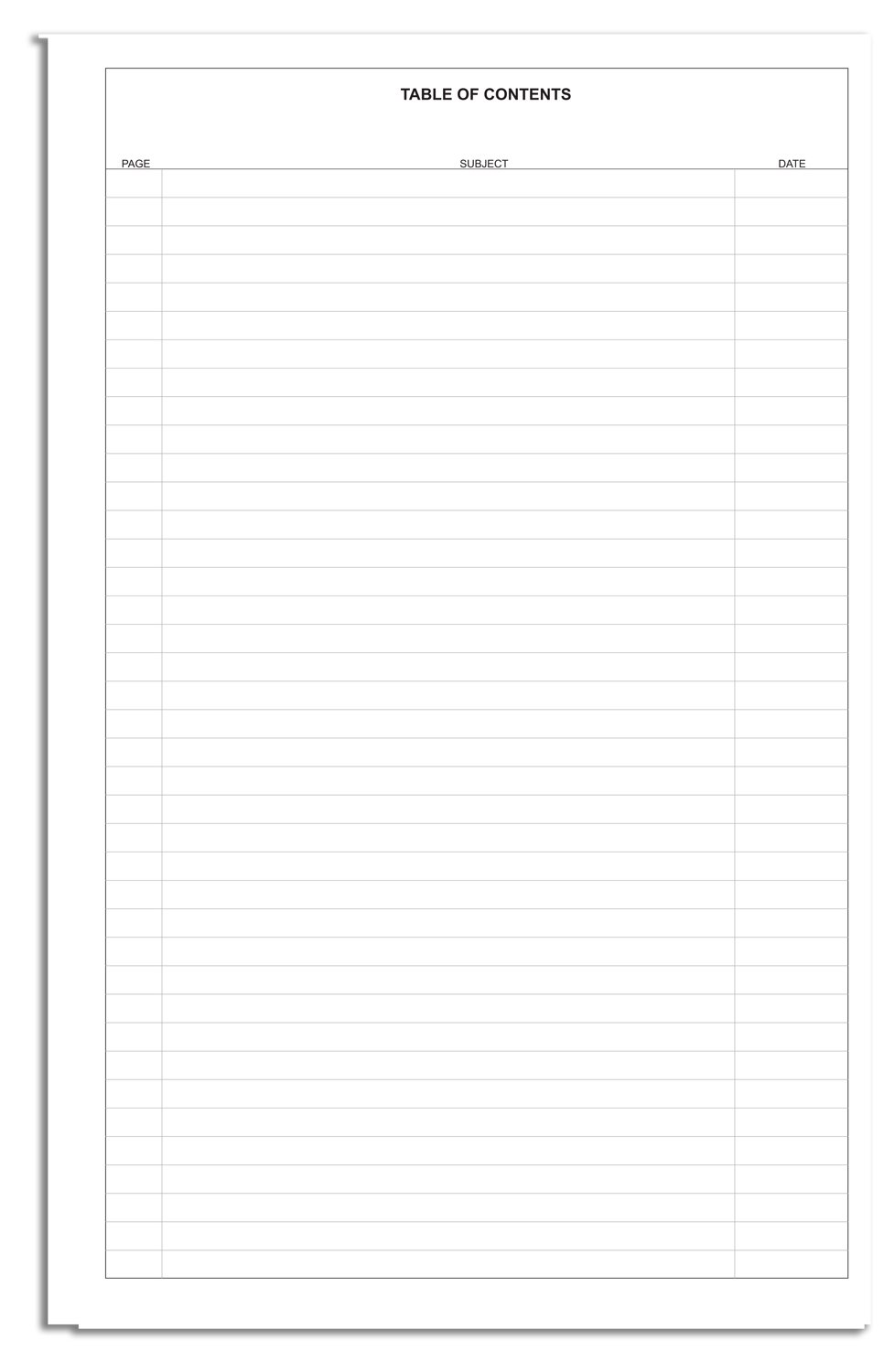 BookFactory 5-Column Log Book - Hardbound, 120 Pages, 8.8" X 13.5" (Black Cover, Sewn Binding) - View #6