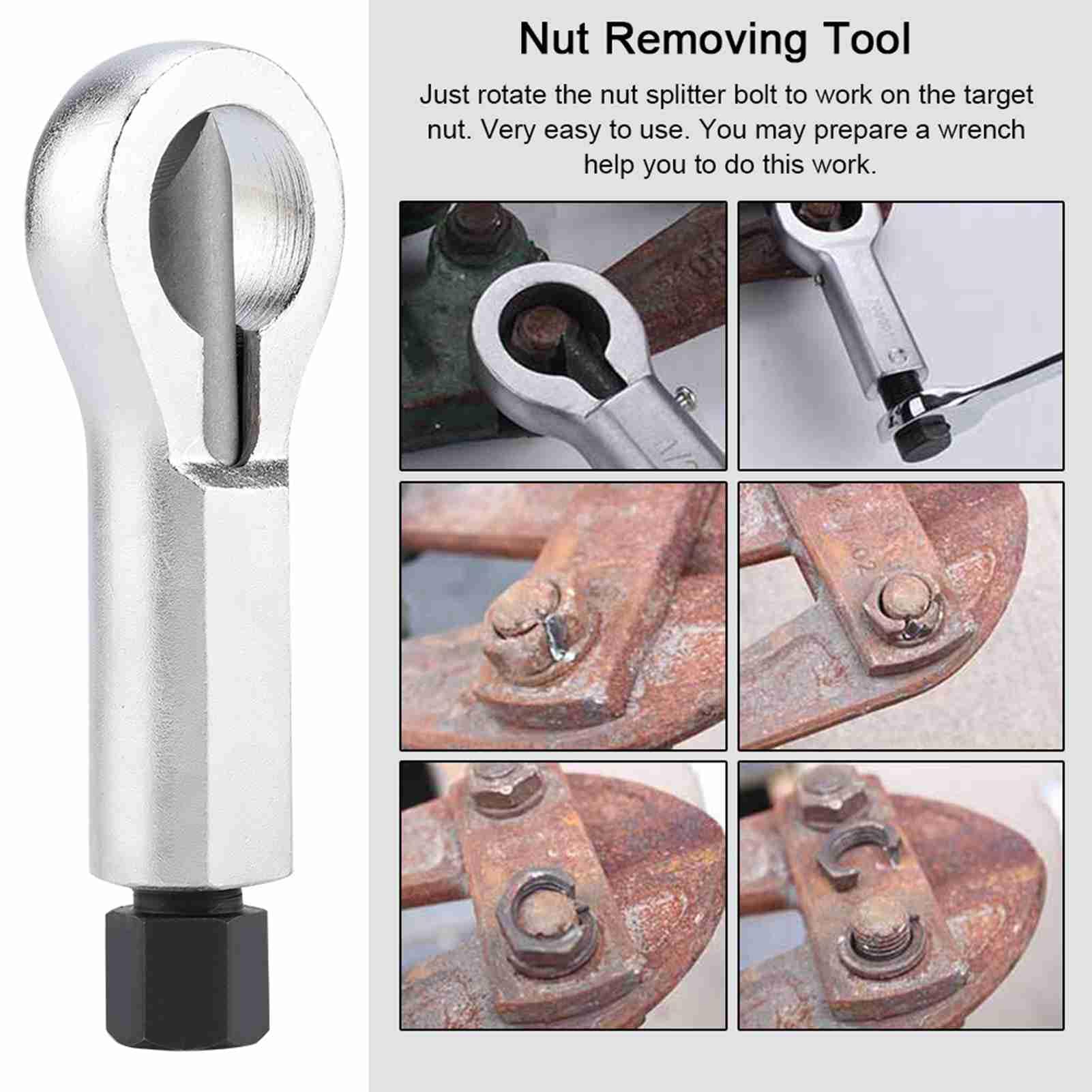 4pcs Metallmutter -Splitter -Set, manueller Druckmutter -Cracker -Entferner, Bolt Buster Cracker Breaker -Werkzeug für die Reparatur zu Hause (Ein komplettes Set von 4 Teilen)