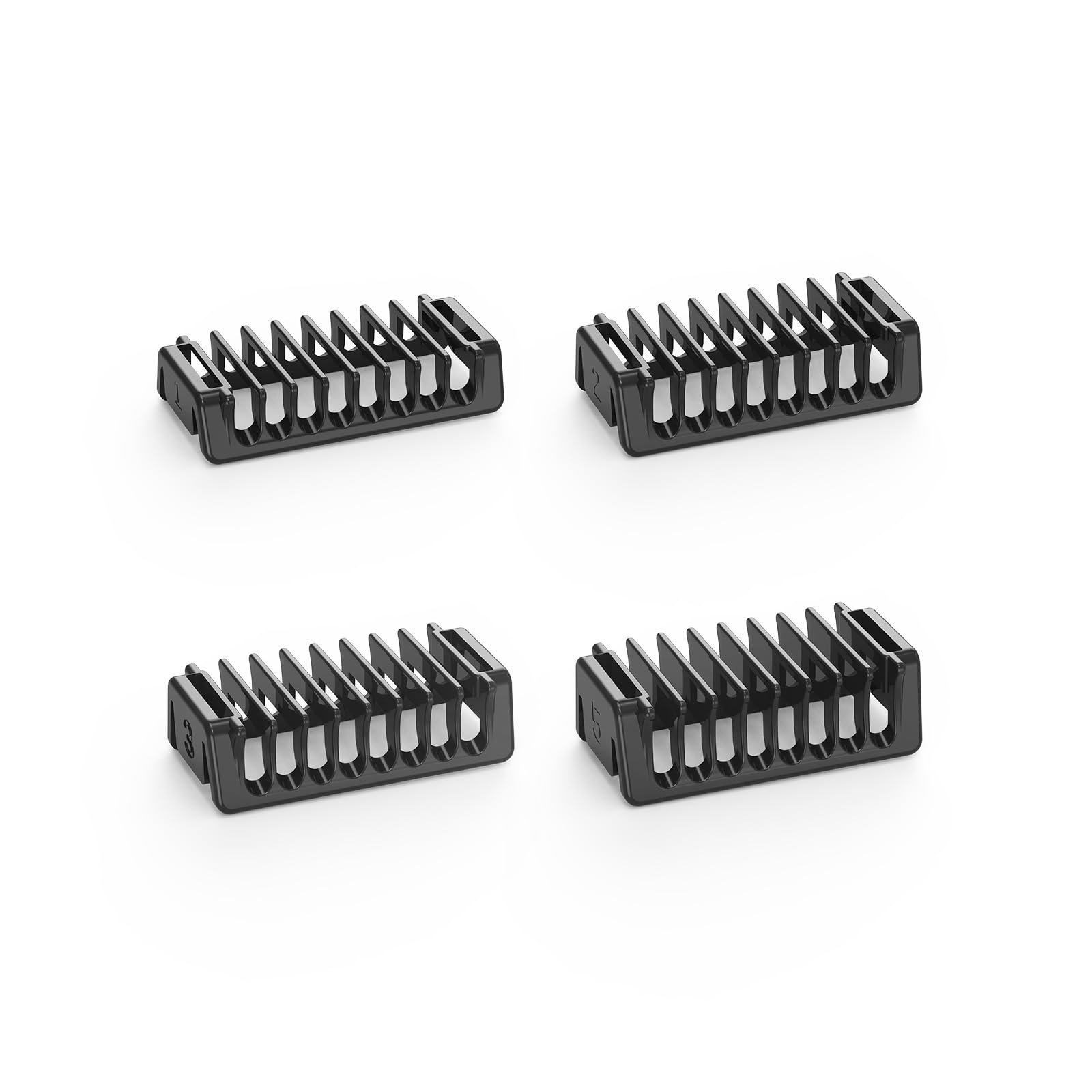 Pack of 4 Attachments Compatible with O Blade QP2520 QP2630 QP2734 QP2824 &amp; 360 Pro Series, Perfect for Shaving and Trimming Replacement Blades, 1/2/3/5 mm Trimmer Attachments Oblade Accessory Kit