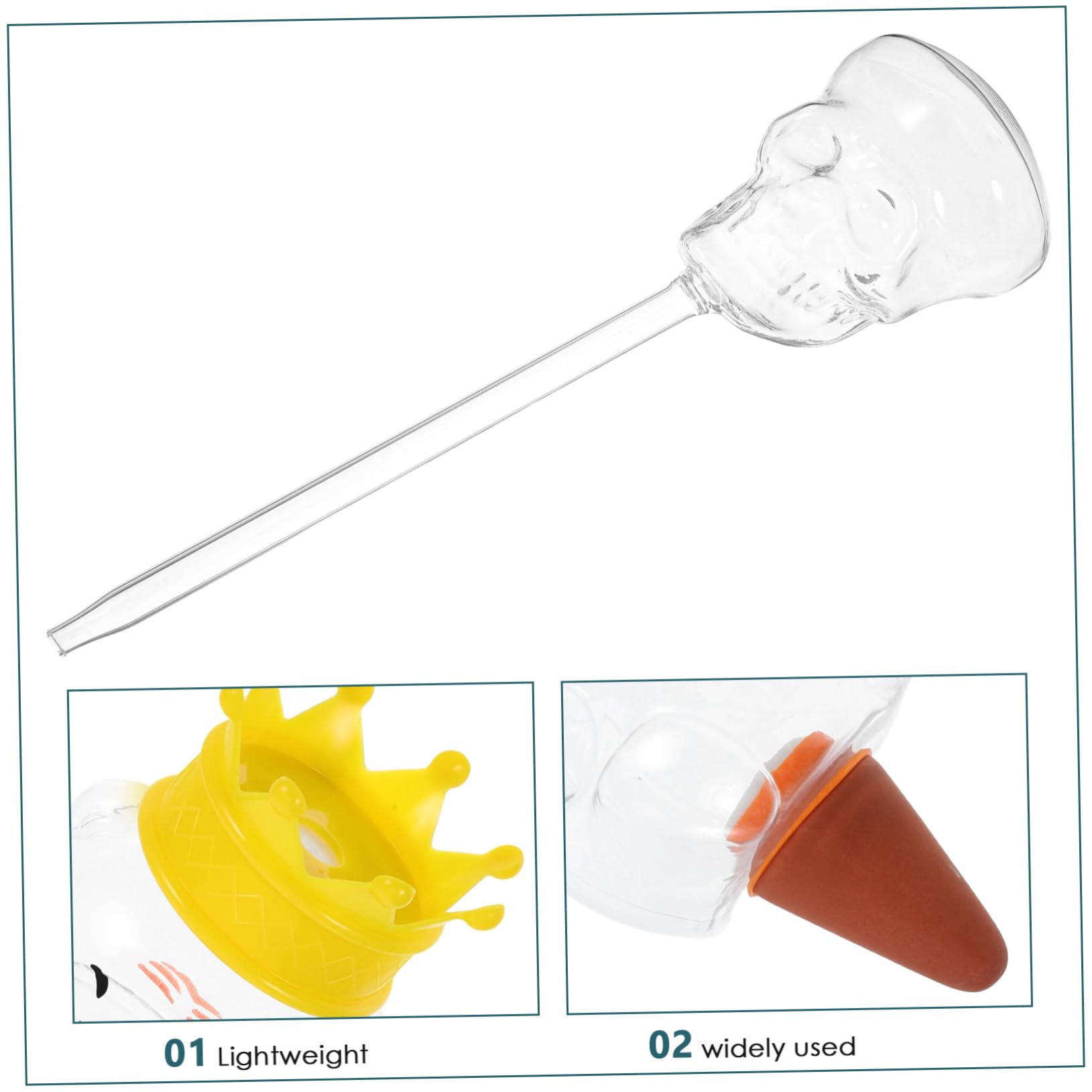 Abaodam 3 Pezzi Irrigazione Automatica del Pianta Can del Cranio Piante da Appartamento Fioriere Autoirriganti Gocciolare Se Stesso Globo di Irrigazione del Cranio Ugello da Giardino