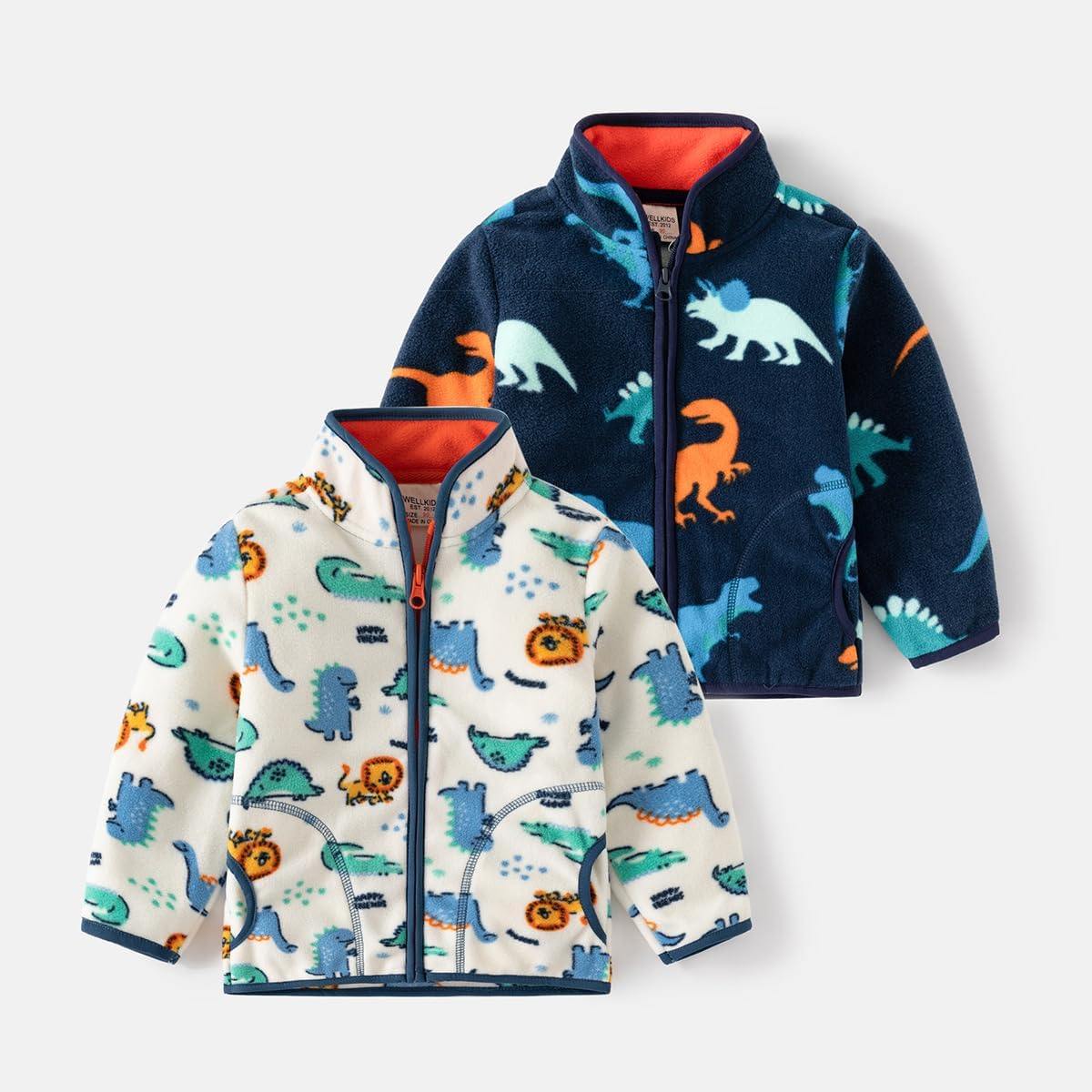 Meufam Newborn Baby Boys Cute Zipper Fleece Jacket Coat Long Sleeve Pockets Fuzzy Outerwear Winter Clothes