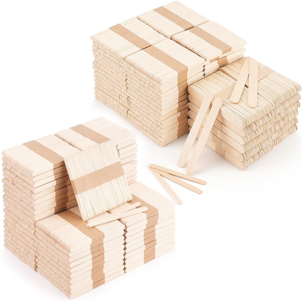 EWVVSS 2 Style 2000 Pcs & 3000 Pcs 4.5 Inch Popsicle Sticks for Crafts