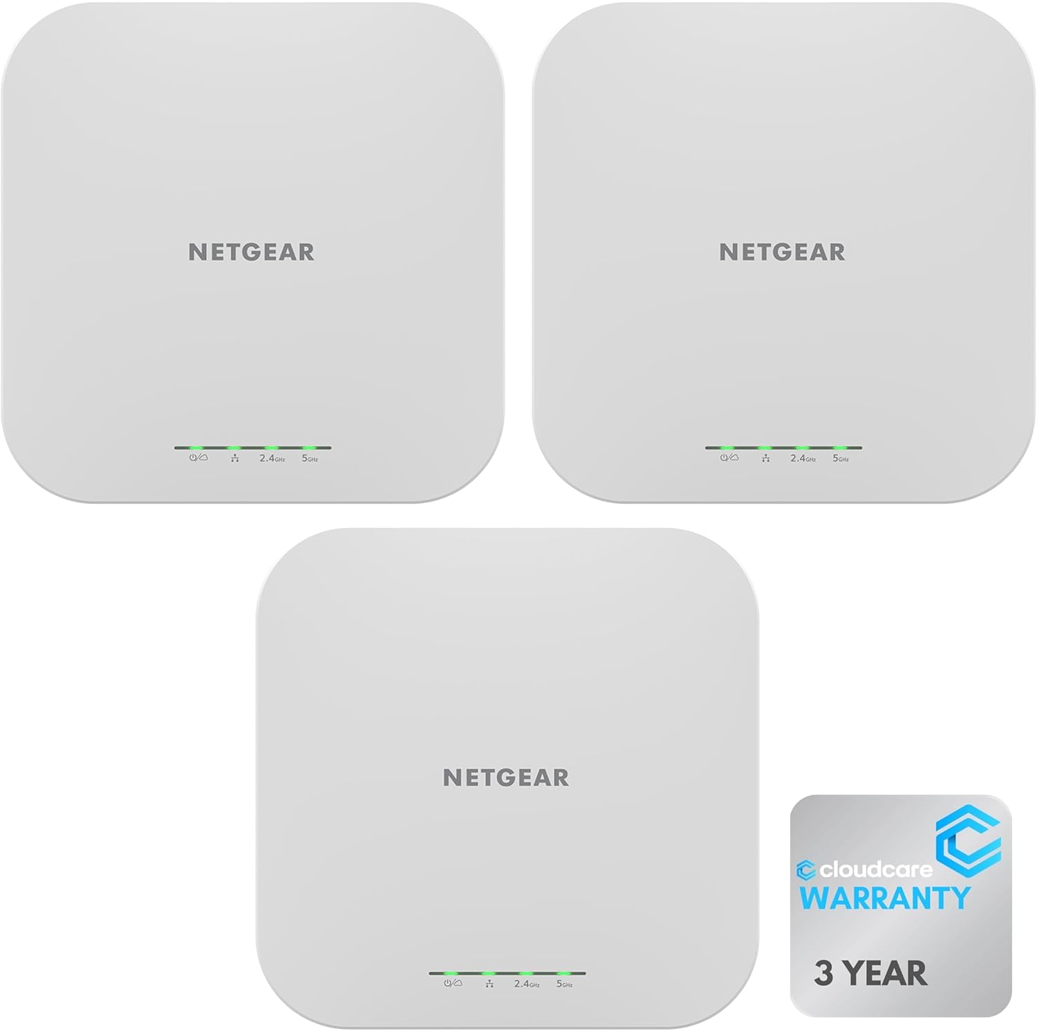 NETGEAR Dual-Band AX1800 WiFi 6 Access Point WAX610 | GigE, 2.5 GigE | Up to 200 Clients | Insight Cloud Management | Cloud Care's 3-Year Warranty SupportPlus Included (2 Pack)