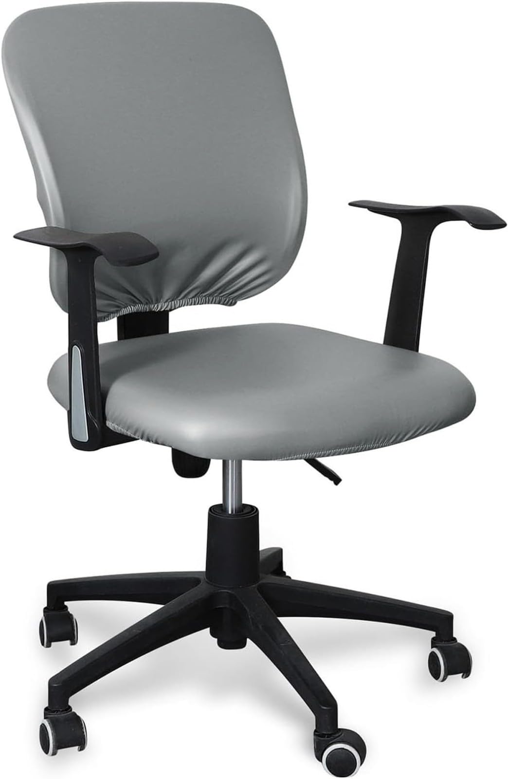 ATLION PU Leather Office Chair Slipcovers Stretchable Waterproof 360 degree full coverage Chair Seat Covers Anti-slip wear-resistant Split Office chair cover(I)