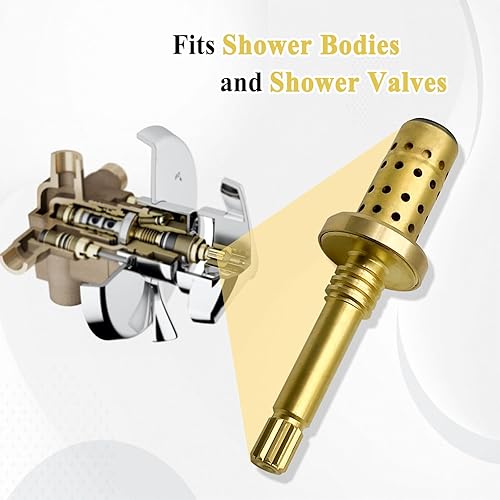 Miniatura 5 de Ebrmeiwo Conjunto de husillo de control de flujo TA-10, reemplace el husillo del cartucho, latón