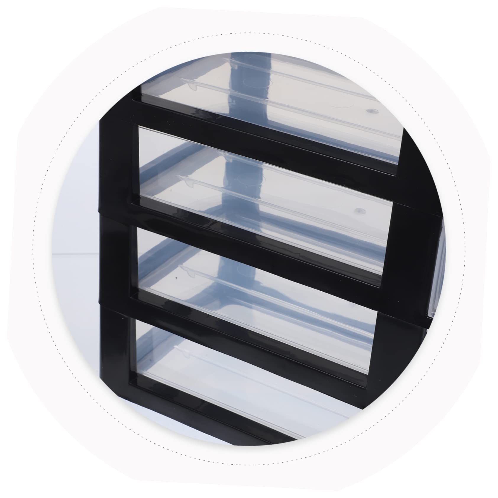 Organizer per cassetti in plastica a 4 strati per scrivania, forniture artigianali e piccoli utensili, scatola multifunzione per cassetti, ideale per casa e ufficio
