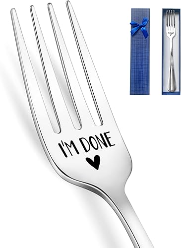 HSSPIRITZ Joey Do't Share Food divertido tenedor de acero inoxidable grabado, el mejor tenedor de postre para pastel de pan, tenedor de postre con