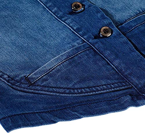 Chaleco elástico sin mangas con cuello en V chaleco de botones casual de mujer 5