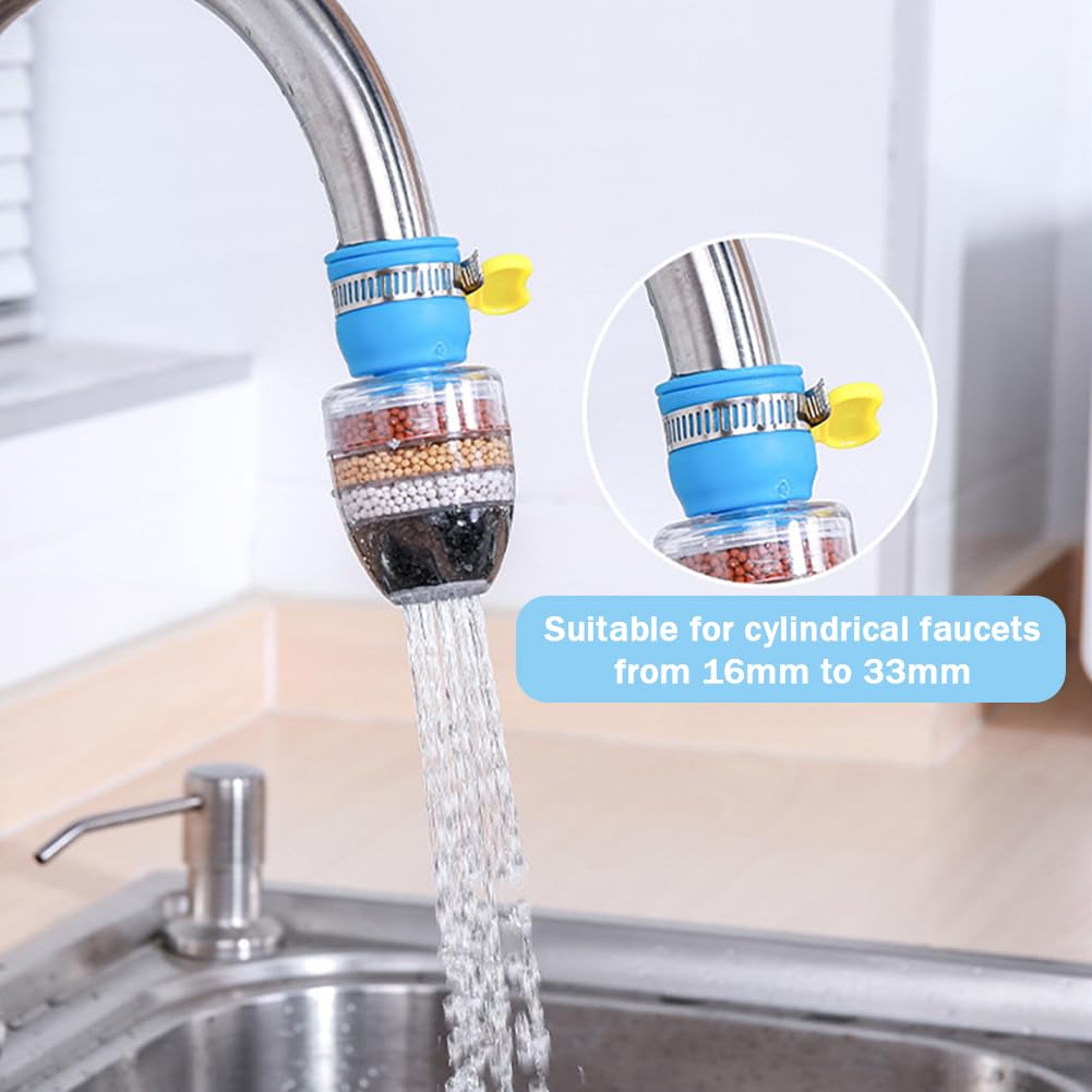 3PCS Water Tap Filter,PVC Faucet Water Filter,Activated Carbon Kitchen Tap Filter for Home Kitchen Bathroom - Image 3
