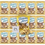 Famous Amos Cookies, Pack of 15, Individual 2oz Bite Size Bags of Famous Amos Chocolate Chip Cookies - Bulk Cookies Snacks (Purpalia Packaging)