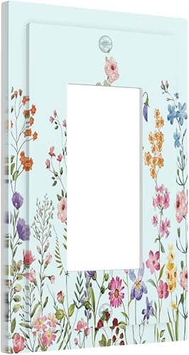 Miniatura 42 de Placa Cubierta de Interruptor de Luz de Palanca Individual con Diseño de Flor Botánica en Tablero de Madera Rústico Estilo Granja - Placa de Pared