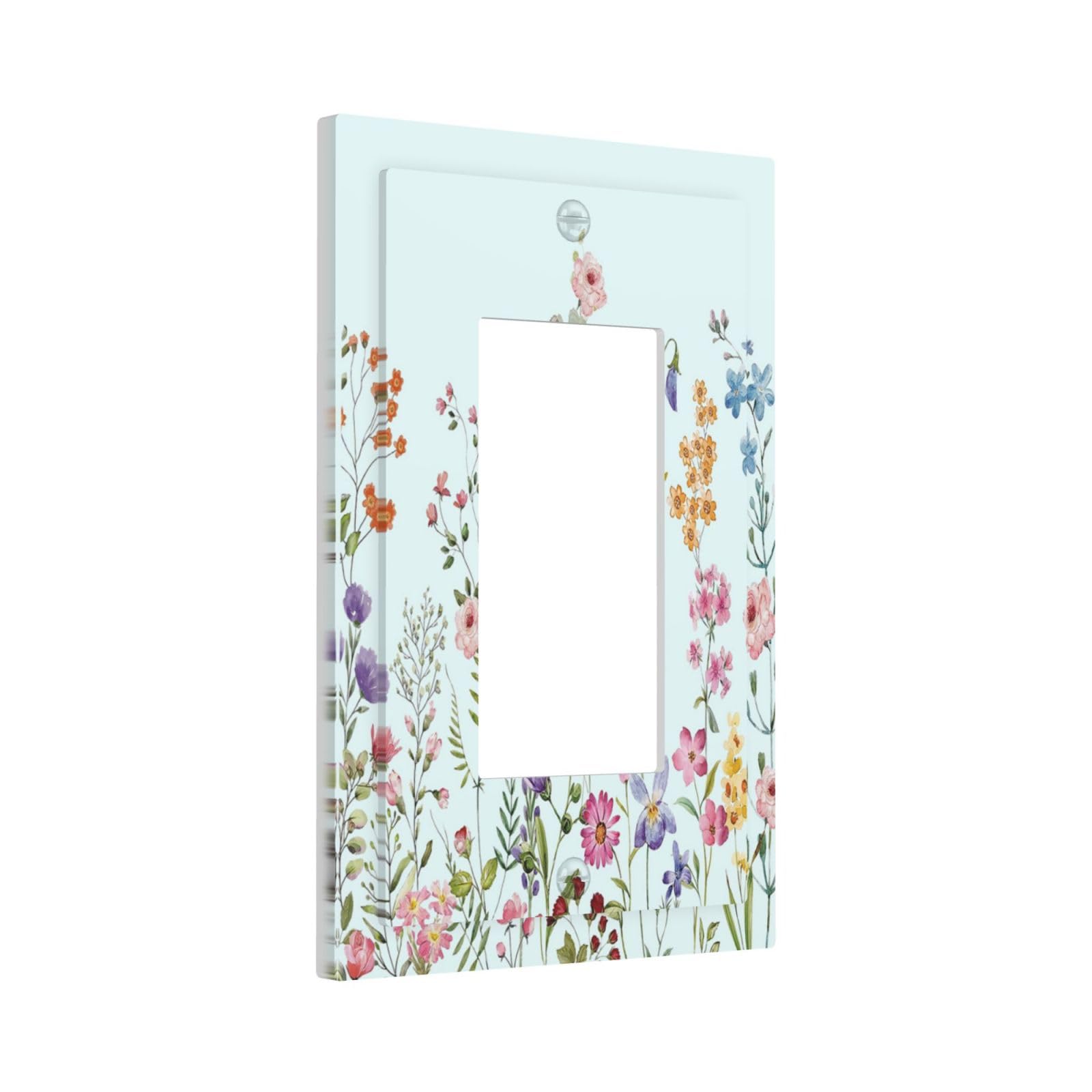 Rustic Floral Wall Plate - Vintage Watercolor Switch Cover -18 Rustic Floral Wall Plate - Vintage Watercolor Switch Cover -18