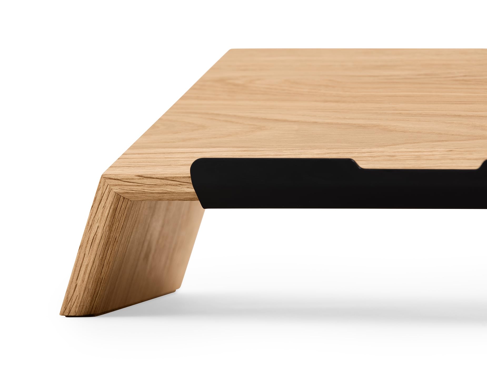 Oakywood Soporte para portátil - Hecho a Mano - Soporte de Madera Natural, Compatible con MacBook y portátiles de 15-16" - Soporte para portátil - 50x25x15cm - Roble