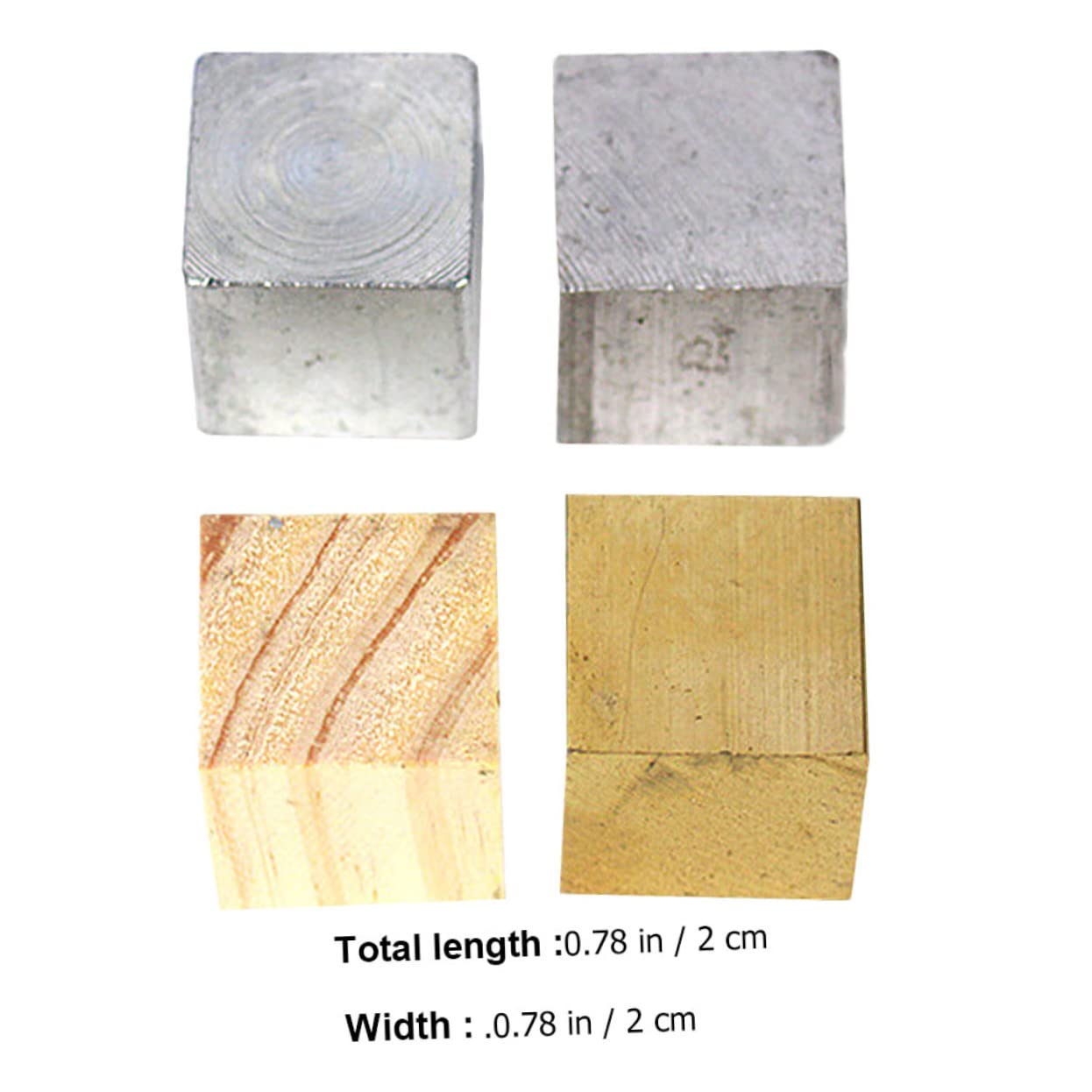 VILLFUL 4pcs Cube Group Educational Equipment High Density Blocks Aluminum Block Density Investigation Cylinder Experimental Physical Experiment Equipment Iron Cube Iron. Aluminum. Wood