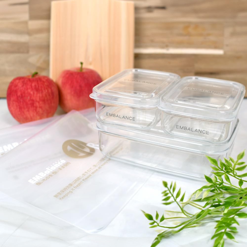 Amazon|エンバランス 食品保存 容器 クリアコンテナ セット (S(620ml Amazon|エンバランス 食品保存 容器 クリアコンテナ セット (S(620ml