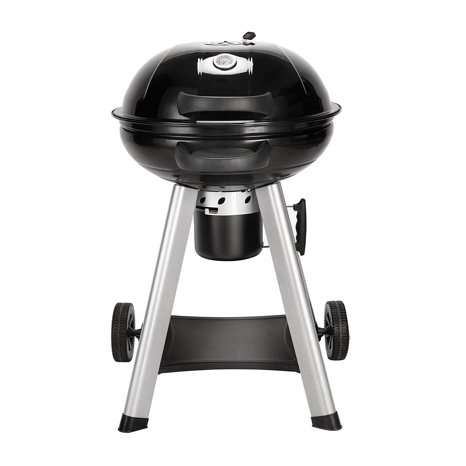TAINO NEO Holzkohle-Kugelgrill mit klappbarem Deckel Kettle-Grill Ø 57 cm Thermometer Schwarz