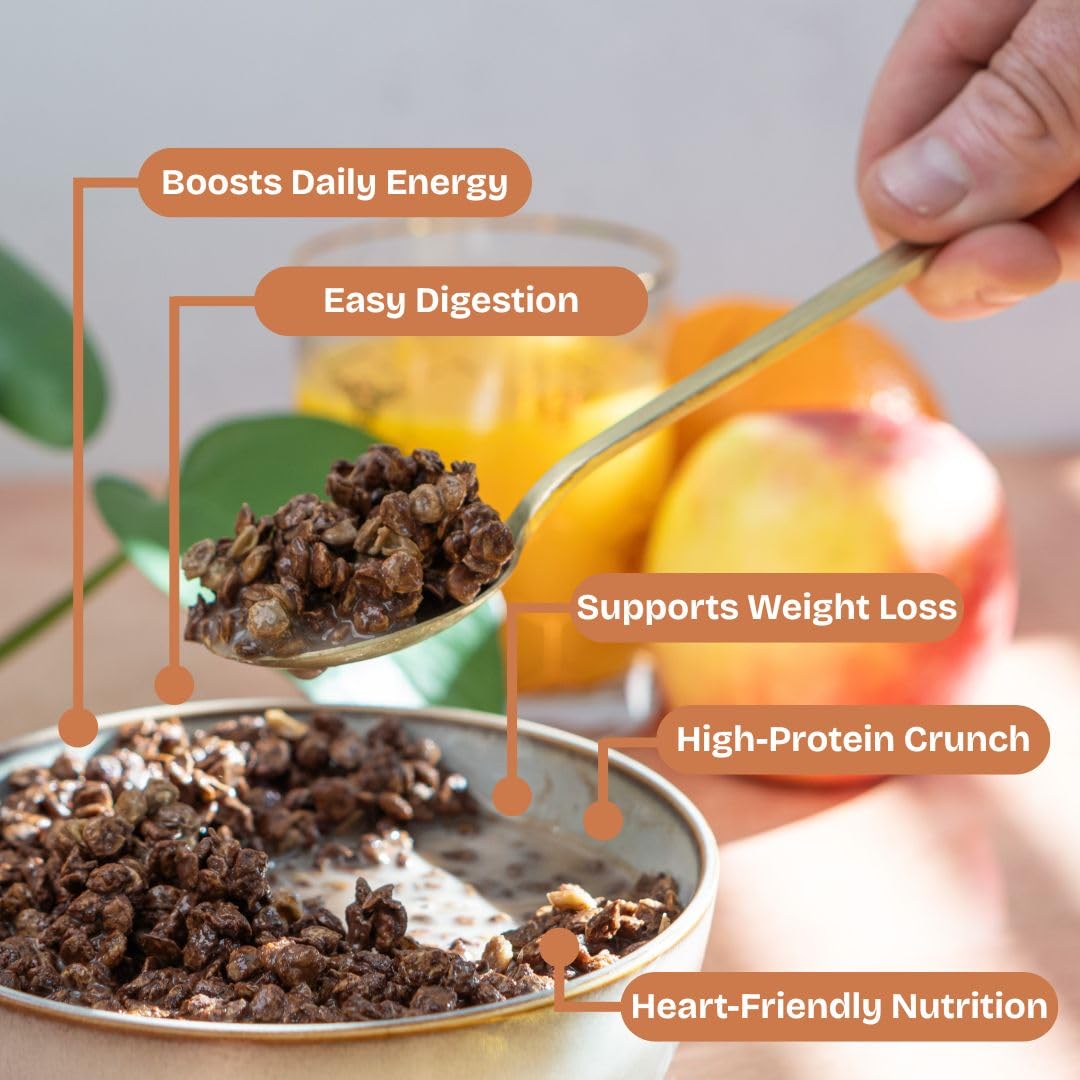 Lentil Telepathy Chocolate Breakfast Lentils, Crunchy High Protein Cereal & Granola Alternative, Plant Based, Gluten Free, Non-GMO, 4 oz Bags, 3 Pack