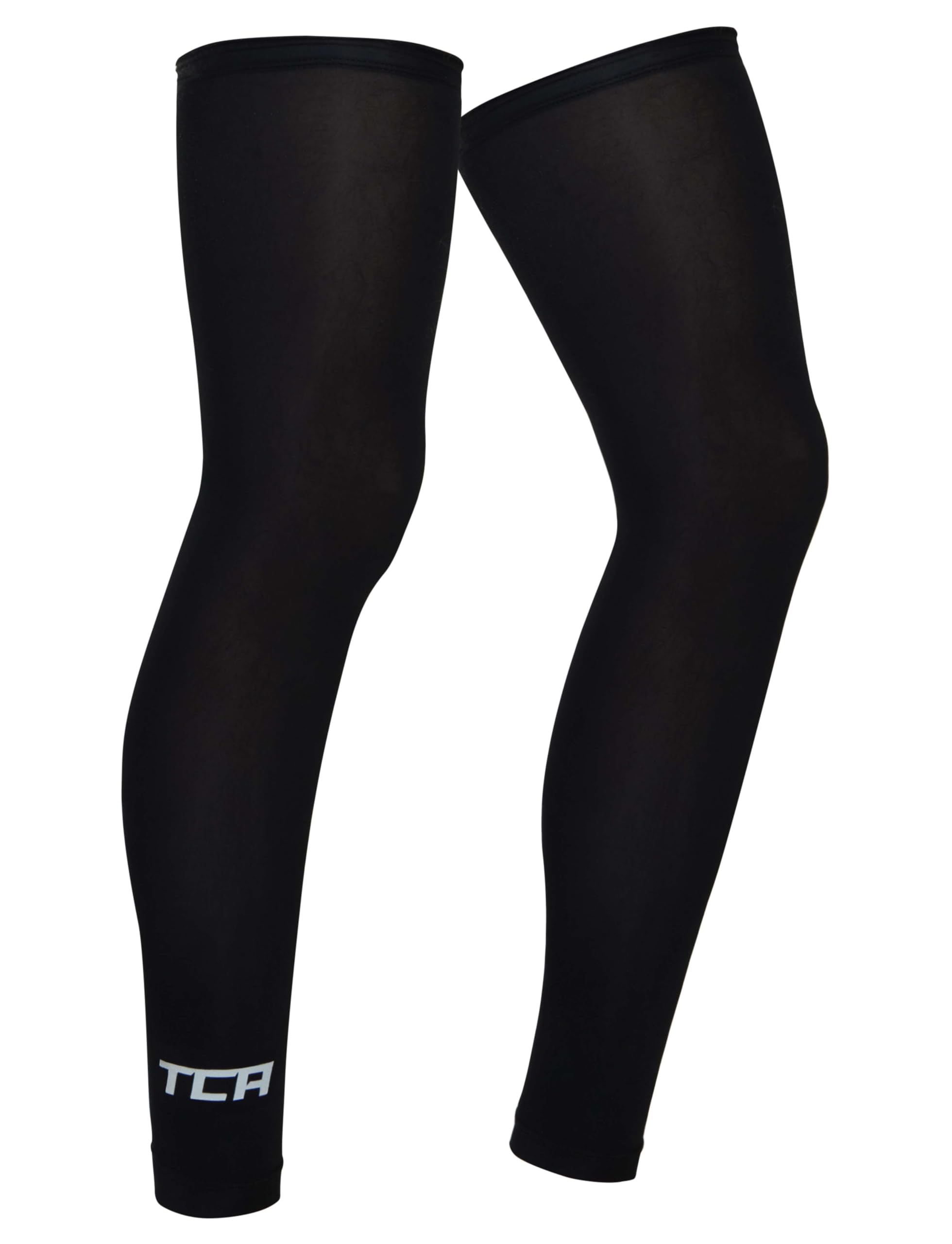 TCA Manga UPF 50 +, Anti-Llip, Calentadores de piernas todo el año para hombres y mujeres para ciclismo, correr, caminar, baloncesto - Manga de compresión completa para piernas.