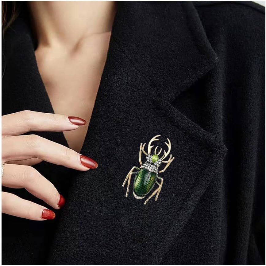 4 PCS smile wood Animal Insect Style Collection Brooches Set Women Brooches Bulk Lapel Pins Jewelry Designed With Rhinestone Elegant Lapel Pins For Everyday wear, Garden parties Wedding Valentine Mother's Day Christmas - Image 7