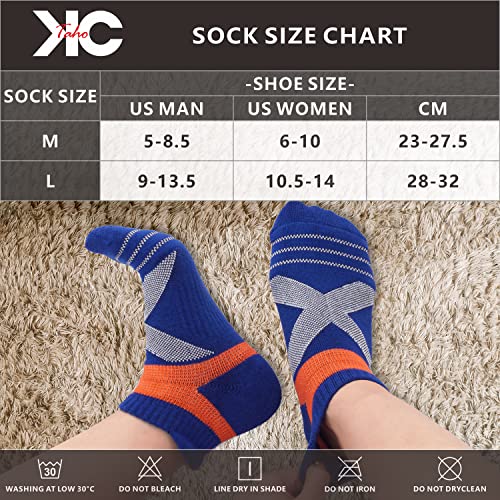 Image of Athletic Ankle Socks for Men & Women, Cushioned Compression Arch Support Socks For Running, Golf & Sports (4 Pairs)