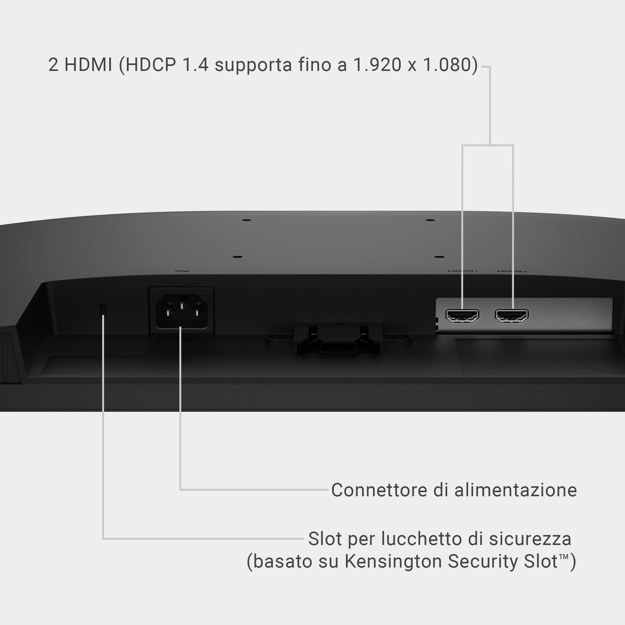 Dell 24 Monitor - SE2426H, Full HD (1920x1080), 144Hz, IPS, 1ms MPRT, AMD FreeSync, VESA (100x100mm), 2 HDMI, 3 Anni di Garanzia, Nero