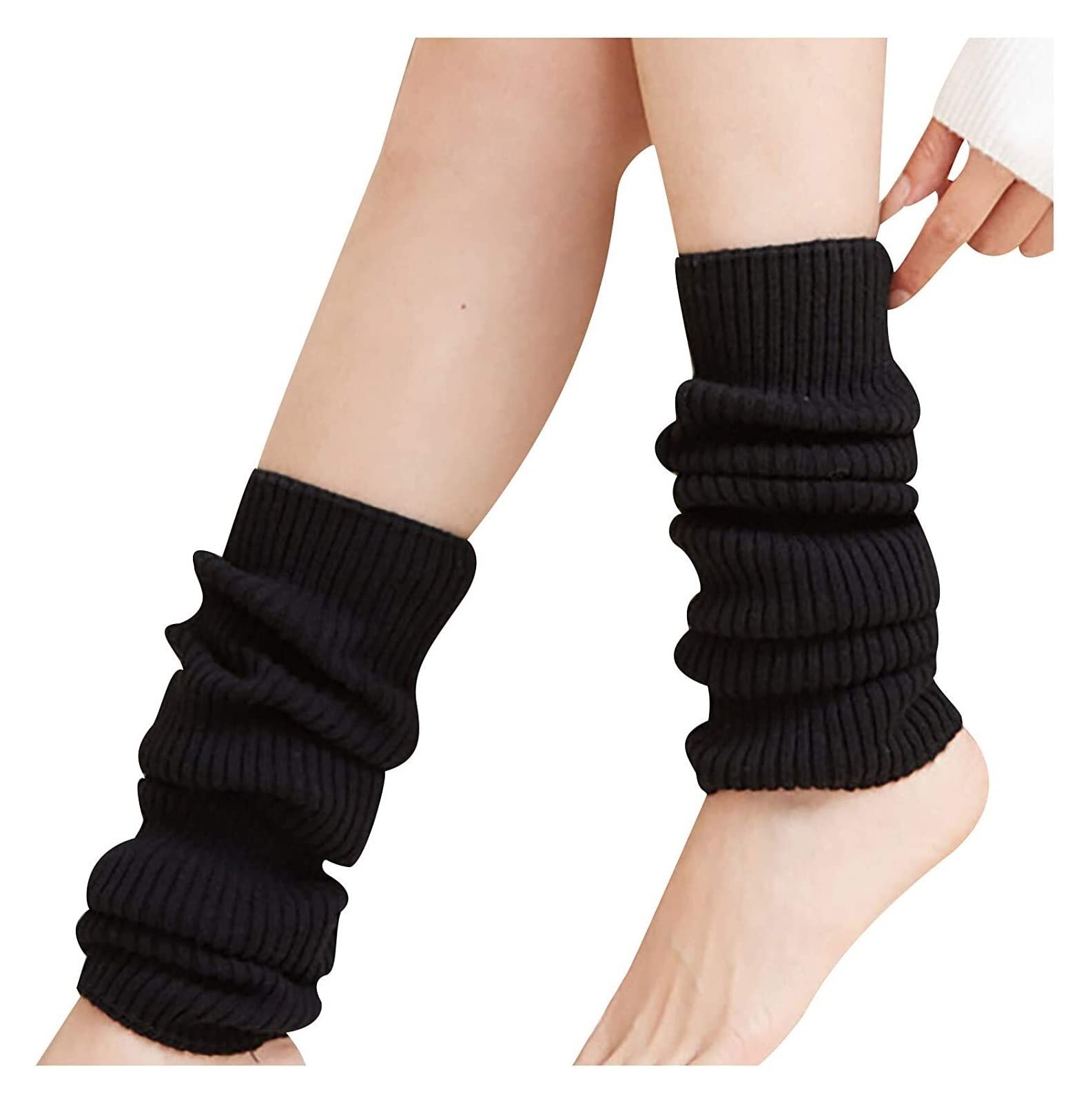 Skarpetki Oddychające Zimowe Dzianinowe Szydełkowe Damskie Dziewczęce Getry Do Kolan Chunky Cable Boot Cuffs Skarpety Antypoślizgowe