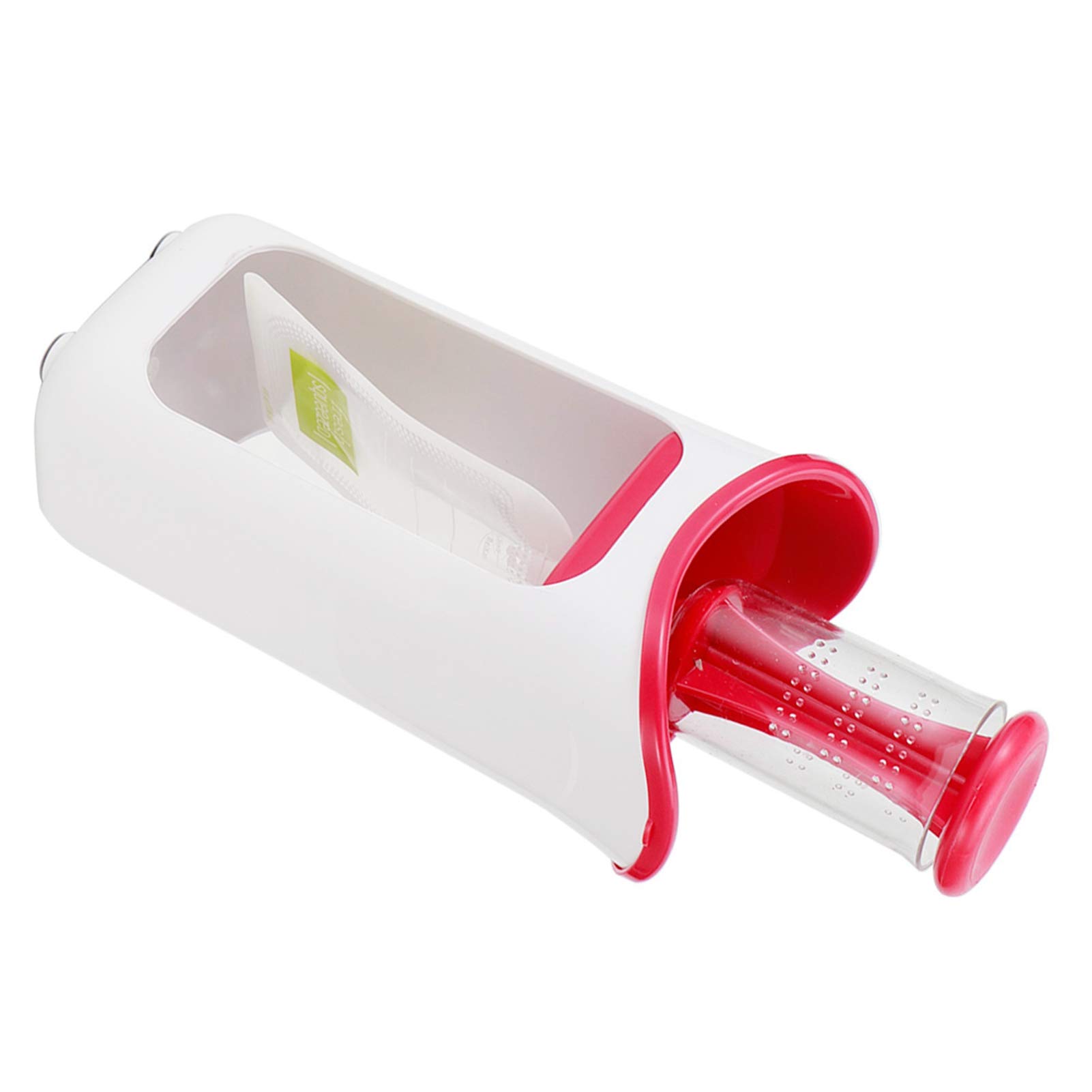 Squeeze Station Press & Sistema di Conservazione Sacchetti per Alimenti Portatili Rosy Red