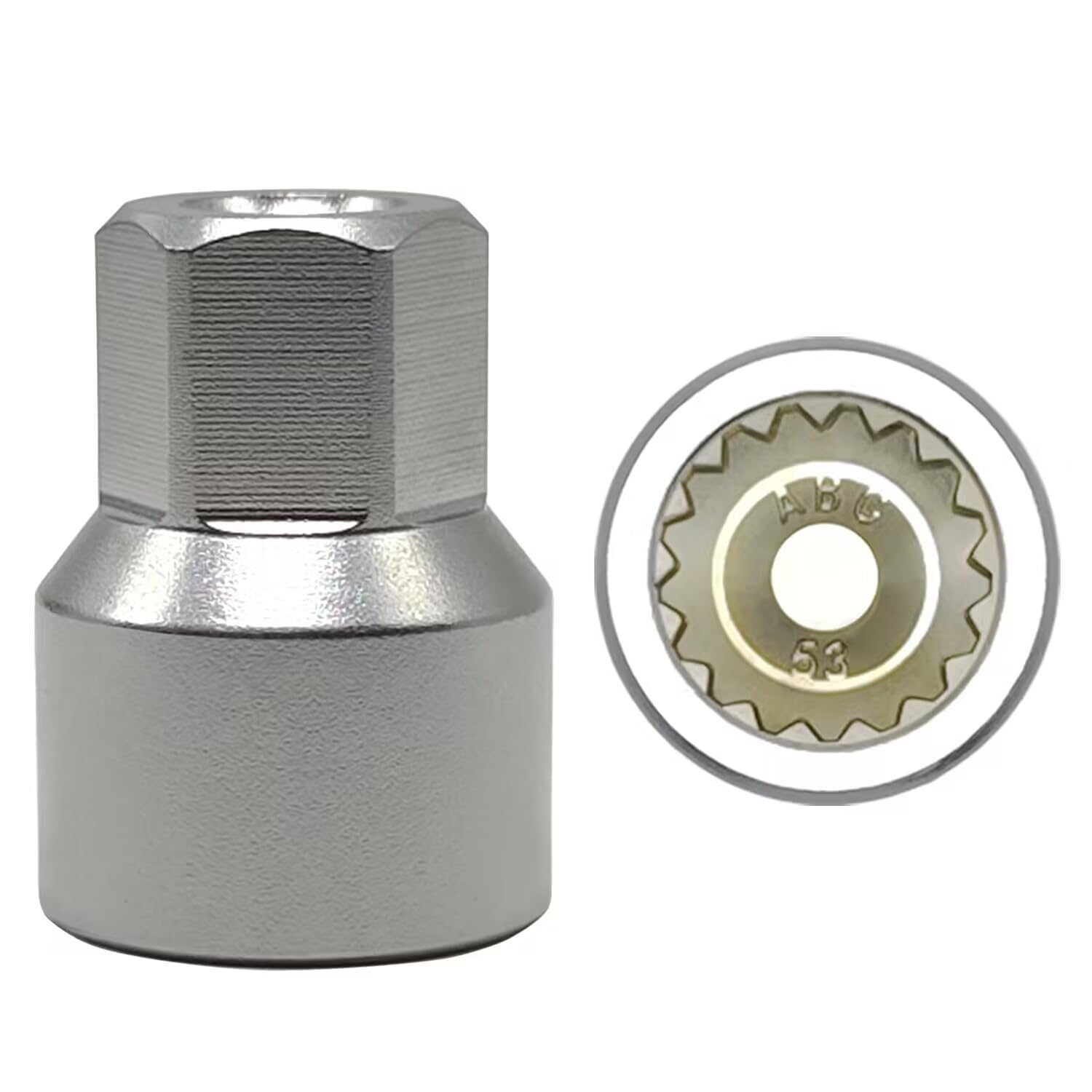 JEUCLEL ABC-53 - Wheel Locking Nut Key for Porsche VW Toureg Panamera/Cayenne/Macan/Cayman/SUV, Wheel Lock Nut Scoket Adapter, Wheel Anti-Theft Lug Nut Removal Tool, Anti-Theft Screw Remover